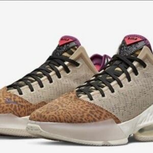 Nike Lebron 19 Low Safari Rattan Sail Black DM1058-200 Men's Size 11